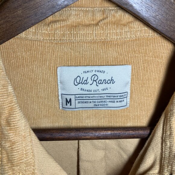 OLD RANCH Women's Size Medium Corduroy Coat Jacket Mustard Yellow With Pockets - Picture 4 of 10